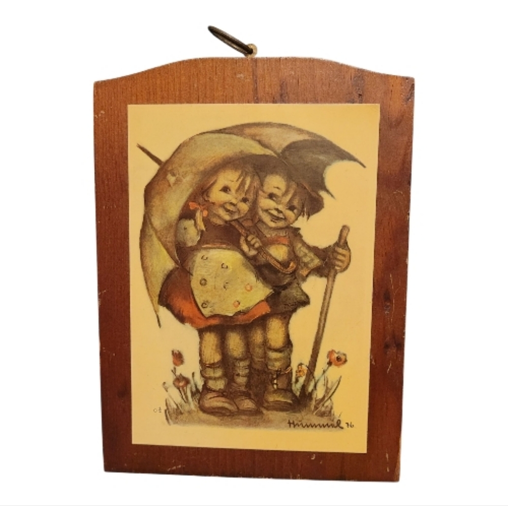 Set Of 2 Vintage Miniature Hummel Prints On Plaques